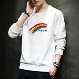Fashion Casual Round Neck Long Sleeve Sweater-White-1