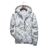 Hooded Zip-Up Lightweight Jacket-White-1