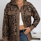 Leopard Print Long Sleeve Jacket