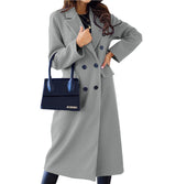 Chic Double-Breasted Wool Coat