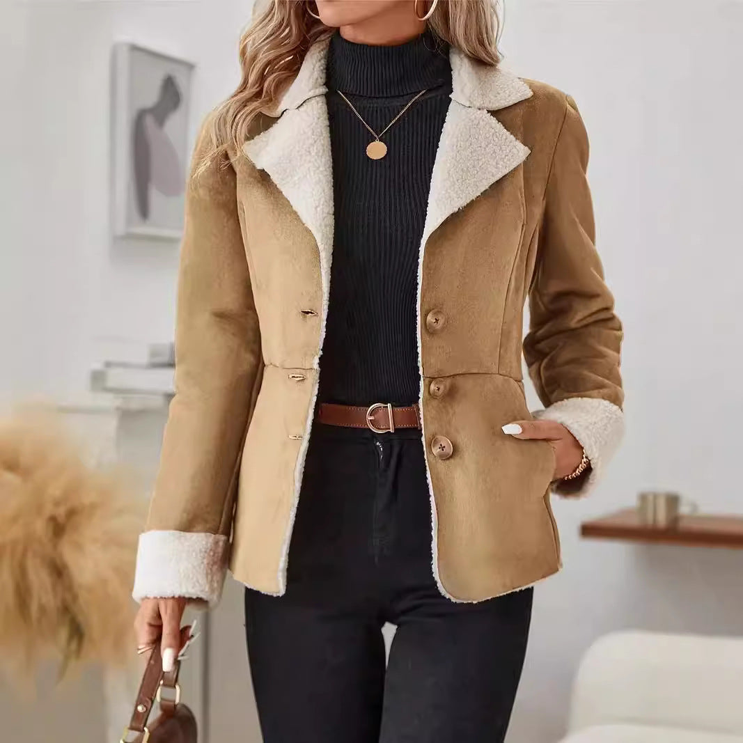 Chic Fur-Lined Cold-Proof Jacket