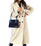 Chic Double-Breasted Wool Coat