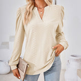 Puff Sleeve V-Neck Blouse