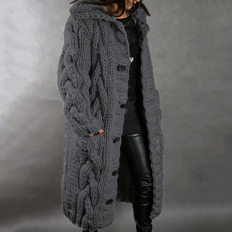 Draped Knit Cardigan Sweater