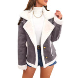 Cozy Chic Polo Collar Plush Jacket