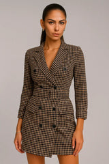 Autunno e inverno moda donna manica lunga cintura doppia