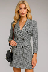 Autunno e inverno moda donna manica lunga cintura doppia