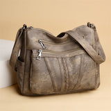 Retro Soft Leather Shoulder Bag for Women