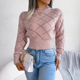 Diamond-Stitch Knit Layer