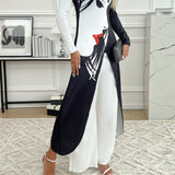 Art Print Wide Leg Jumpsuit