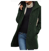 Wool Blend Mid-Length Coat