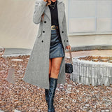 Double-Breasted Wool Midi Coat