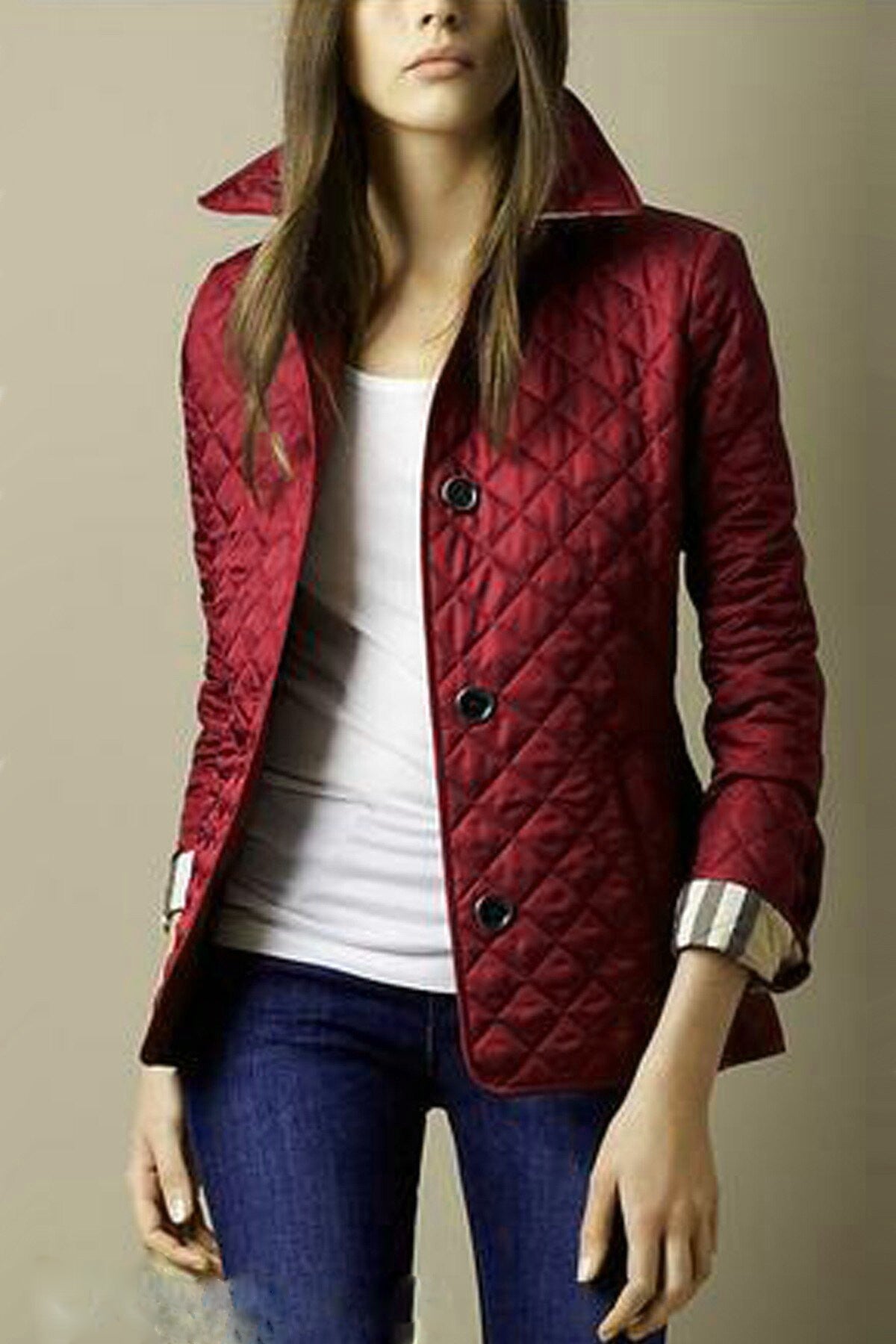 Chic Lapel Cotton Padded Jacket