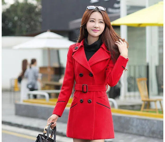 19 Autumn And Winter Korean Style Coat Double-breasted-7