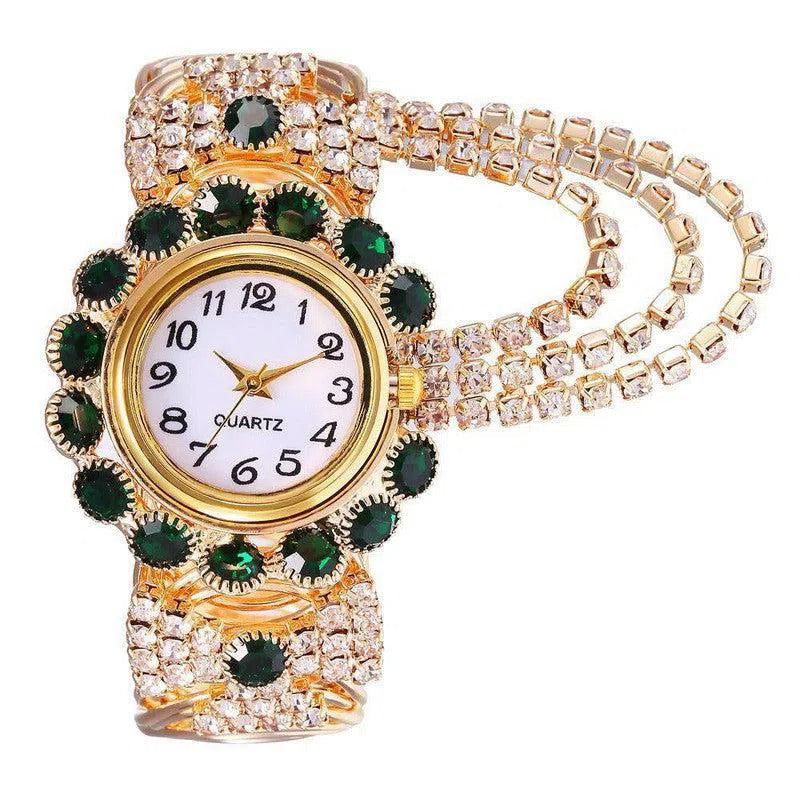 All-match Ladies Diamond Claw Chain Quartz Watch-6