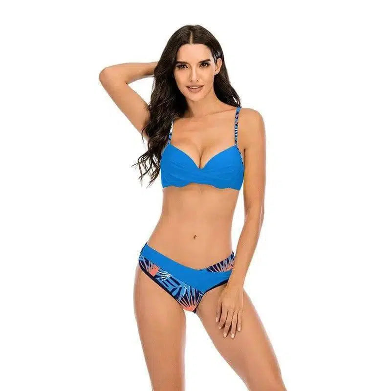 Bikini European And American Sexy Hard Bag Split-Blue-7