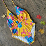 Bikini Multicolor Swimsuit One-Piece Swimsuit Ladies-8