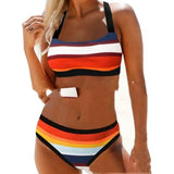 Bikini Sexy Tube Top Multicolor Swimsuit-Color-2