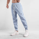 Casual Sports Trousers Loose Autumn Men's Clothing-Light Blue-6