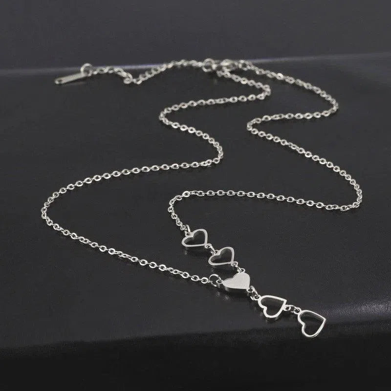 Fashion Love Pendant Stainless Steel Necklace-6