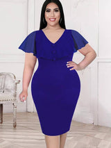 Chic Plus-Size Blue Dress for Every Occasion-1