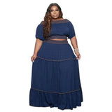 Chic Plus-Size Boho Summer Dress Styles-Blue-5