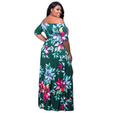 Chic Plus-Size Floral Maxi Dress for Spring-5