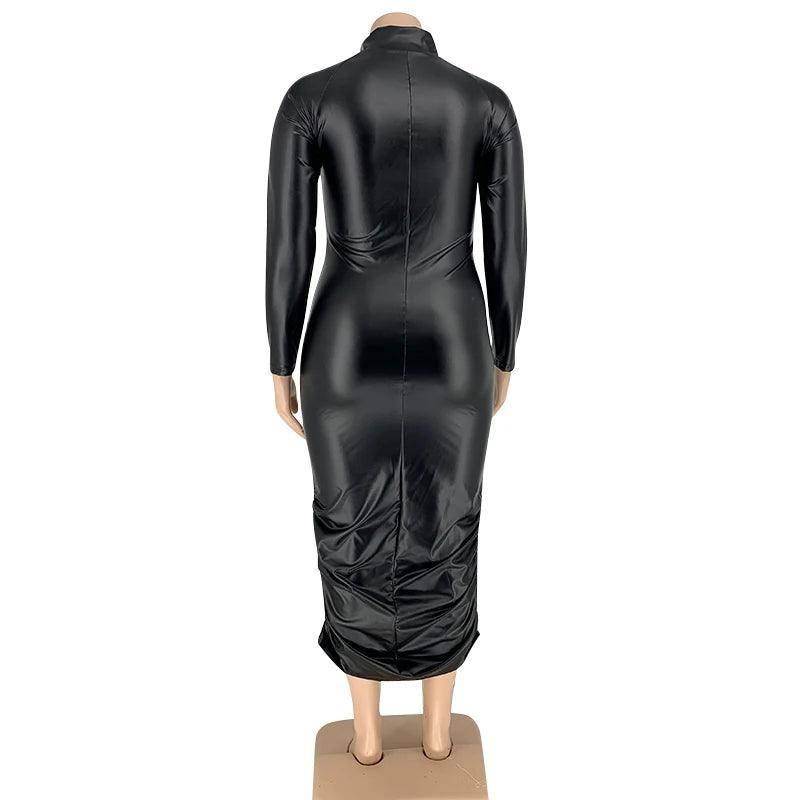 Chic Plus Size Leather Dresses: Find Your Fit XL-5XL-3