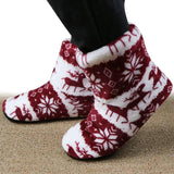 Christmas Elk Floor Shoes Indoor Socks Shoes Warm Plush-4