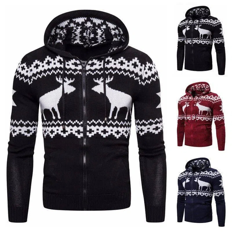 Christmas elk hooded sweater-2