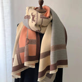 Color Blocking And Matching Cashmere Scarves For Women-3