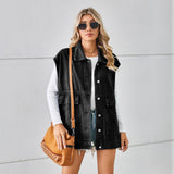 Chic Denim Vests for Women – Stylish & Versatile-Black Grey-2