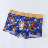 Dragon print boxer shorts-Blue-5