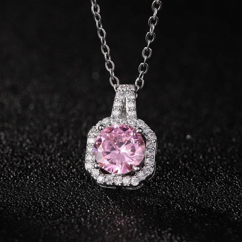 Perfume Bottle Pendant Necklace Women's Full Diamond-10