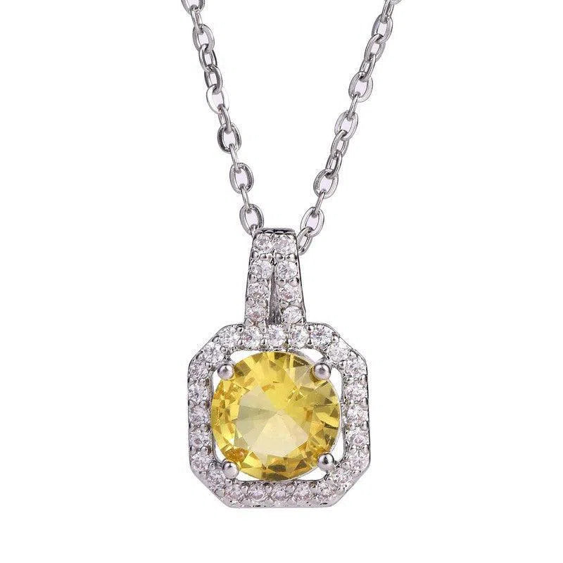 Perfume Bottle Pendant Necklace Women's Full Diamond-2