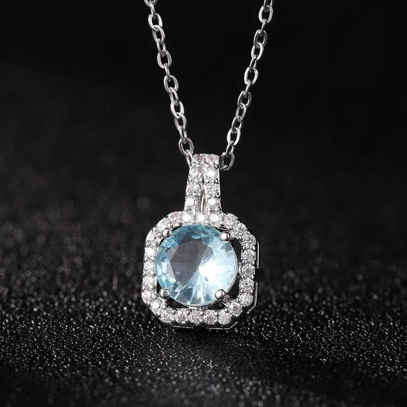 Perfume Bottle Pendant Necklace Women's Full Diamond-8