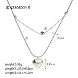 Love Double-layer Necklace 18K Gold-plated Collarbone Necklace-4