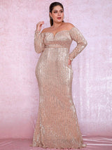 Elegant Plus-Size Sequin Gowns for Special Occasions-2