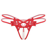 Erotic Lingerie Sexy Embroidered Women's Thong-Red-5