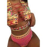 European And American High Waist Bikini Strap Hollow-Multicolor-3