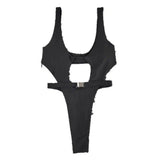 European And American One-piece Solid Color Sexy Bikini-1