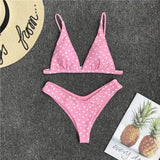 European And American Sexy Cute Bikini Retro Love Print-Pink-5