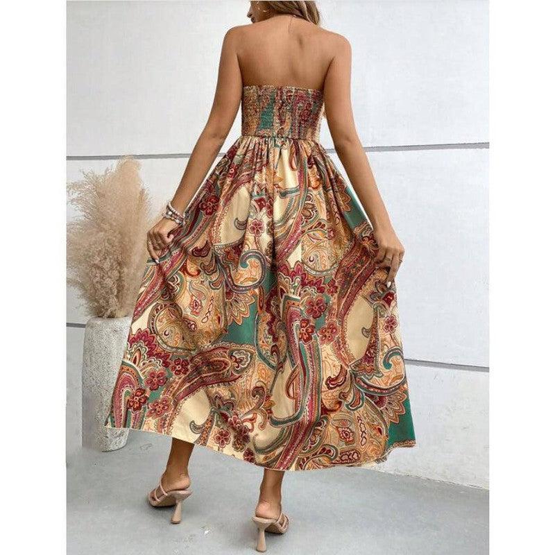 European And American Women's Printed Dress-5