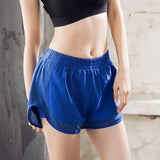 LOVEMI - Fake two sports mesh shorts