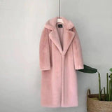 Fashion High Quality Velvet Fur Long Coat Women-14