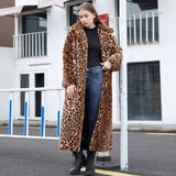 Faux Fur Leopard Print Rabbit Fur Super Long Suit Collar Fur-1