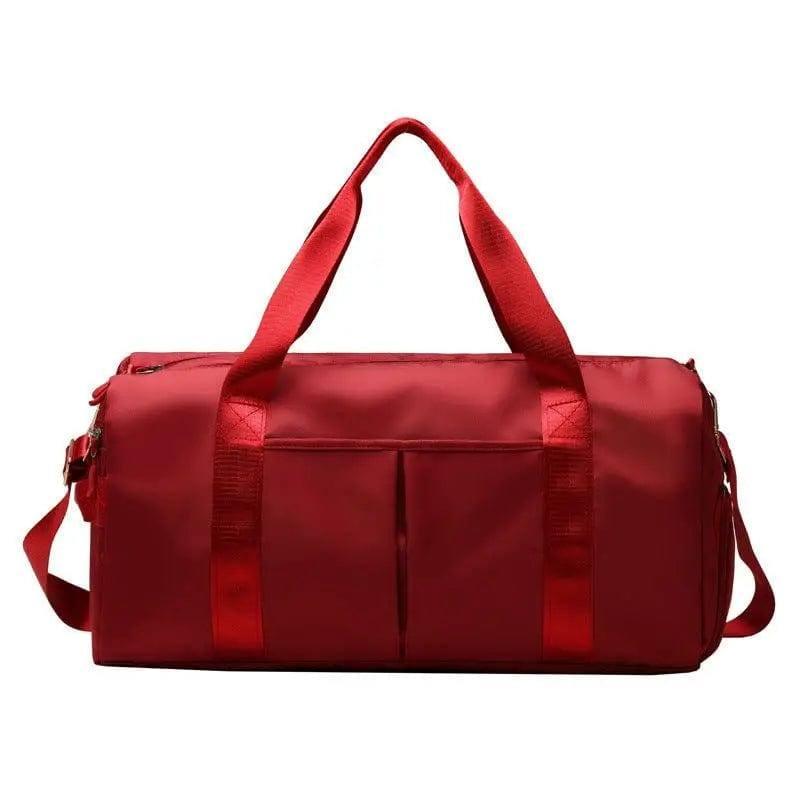 Fitness Sports Travel Bag Waterproof Duffel Weekender Bag-Red-9