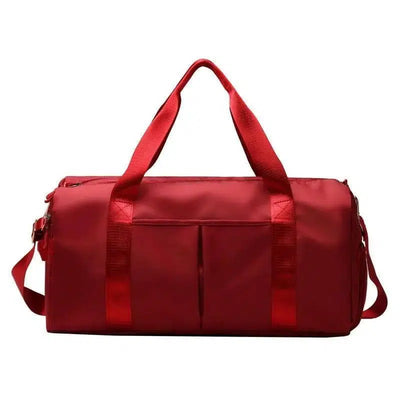 Fitness Sports Travel Bag Waterproof Duffel Weekender Bag-Red-9