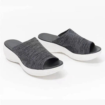 Flying Woven Lightweight Outer Wear Beach Sandals-grey-2