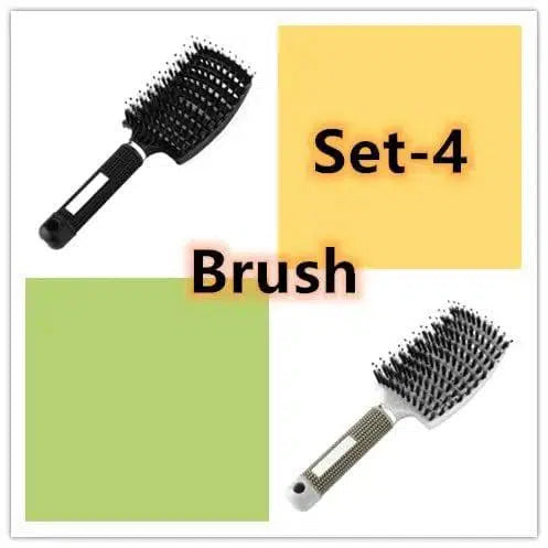 Hairbrush Anti Klit Brushy Haarborstel Women Detangler Hair-Set4-98